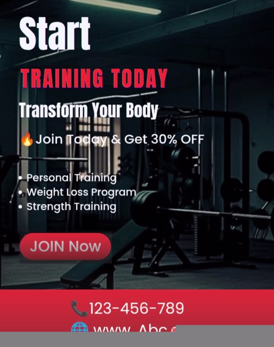 Cover image for a GYM Advertisement poster
