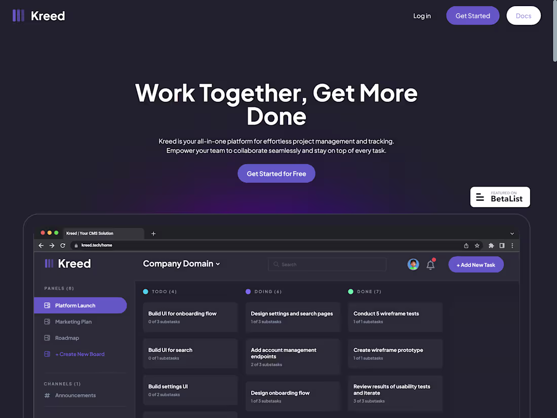 Cover image for Kreed: Simplify Your Team's Collaboration