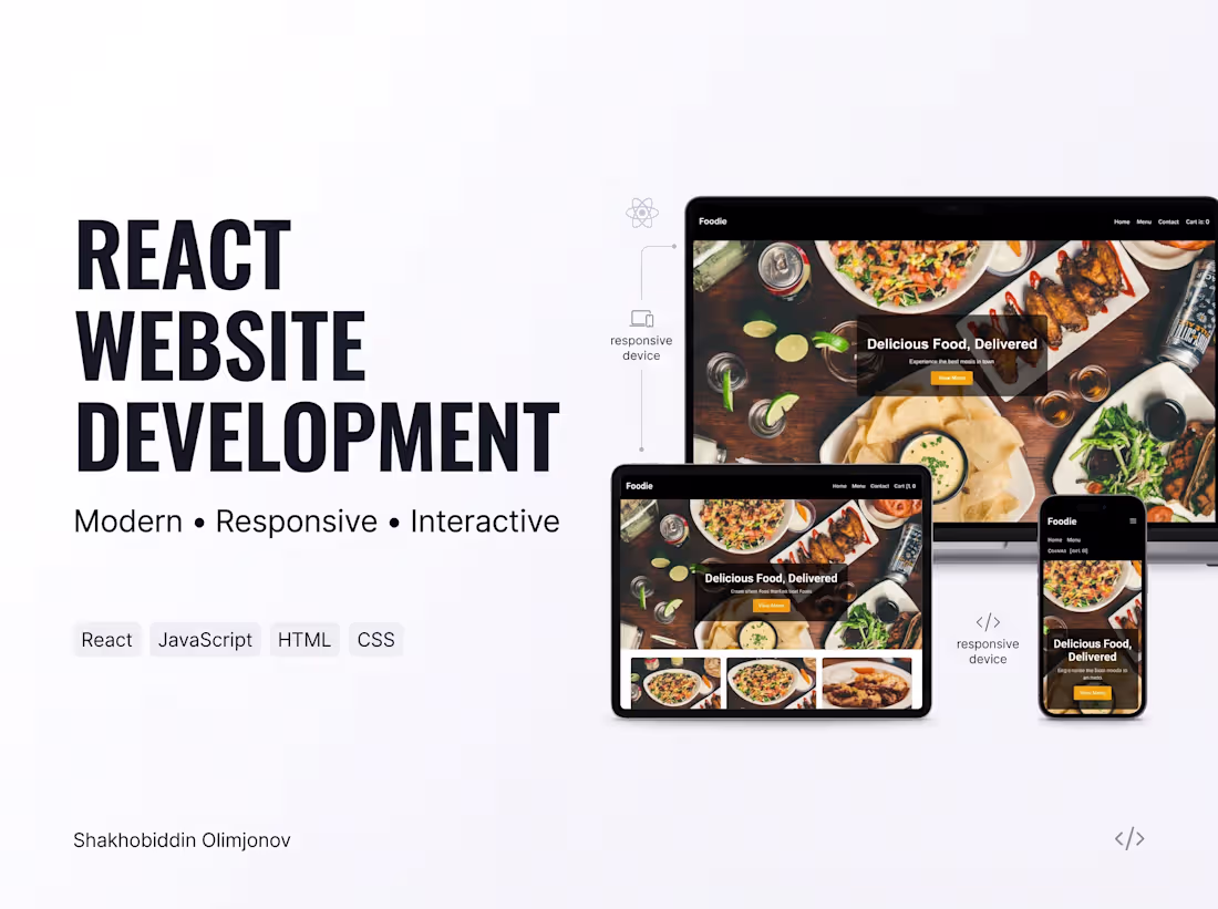 Cover image for Build a modern responsive React website or landing page