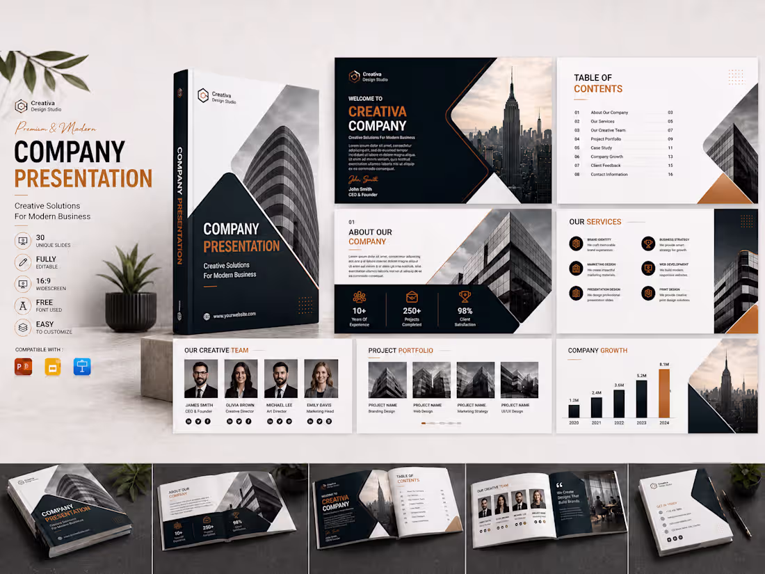 Cover image for Premium Company Presentation Design Template