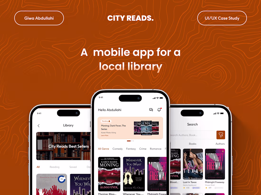 Cover image for City Reads: A mobile app for a local library 