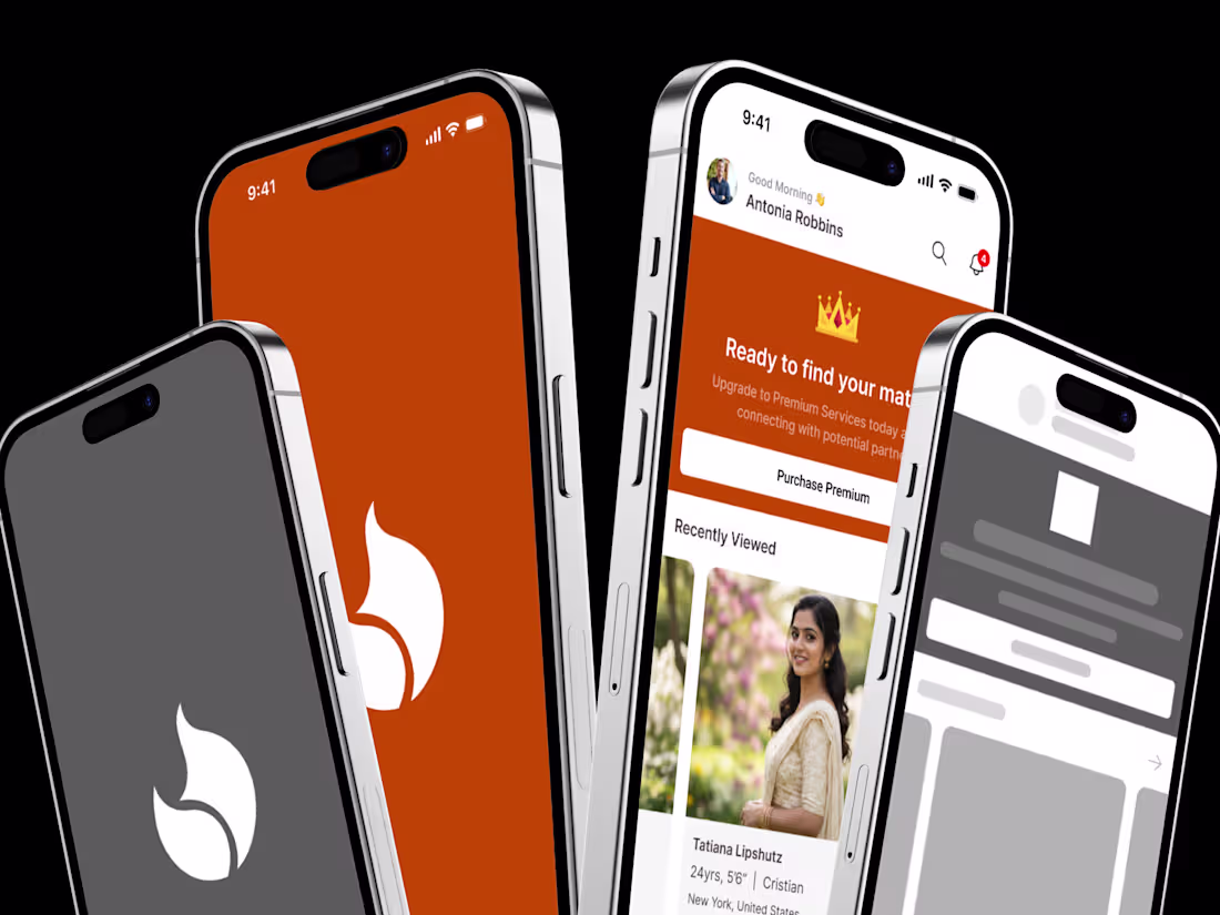 Cover image for Connect & Match: Modern Matrimony App UI/UX Design