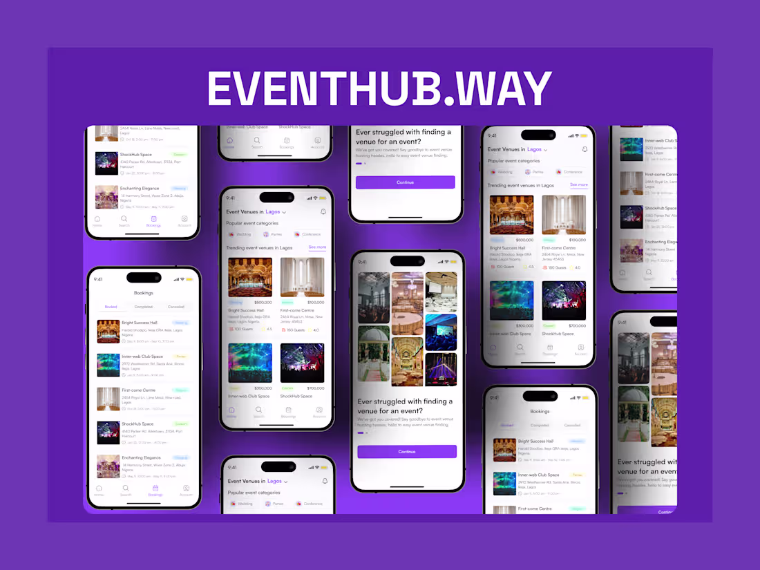 Cover image for Event Venue Discovery & Booking Mobile App