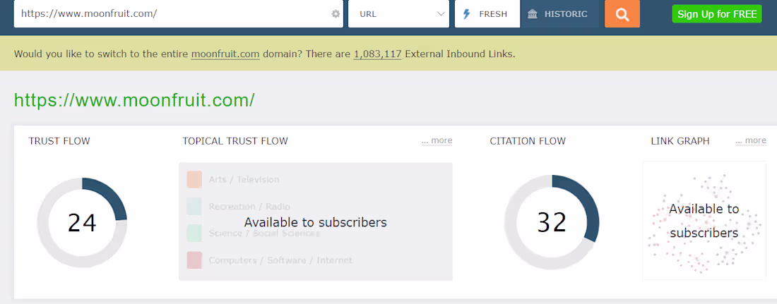 Cover image for Increased trust flow Tf of website
