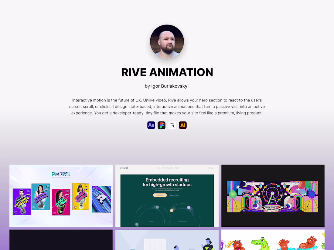 Cover image for Rive — Graphics + Animation