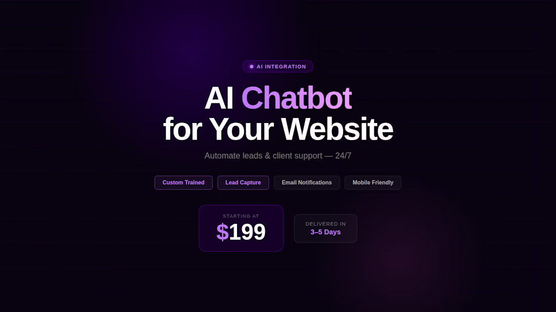 Cover image for AI Chatbot Integration for Your Website