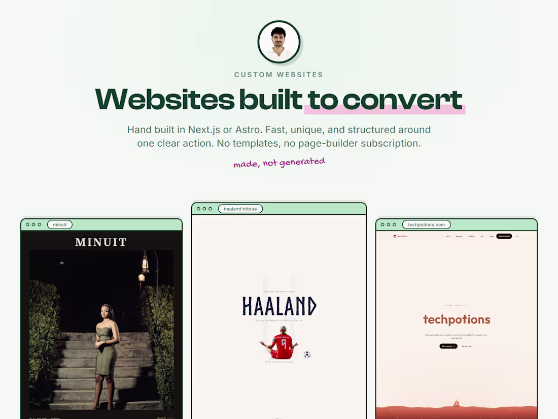 Cover image for Custom Website Design & Development