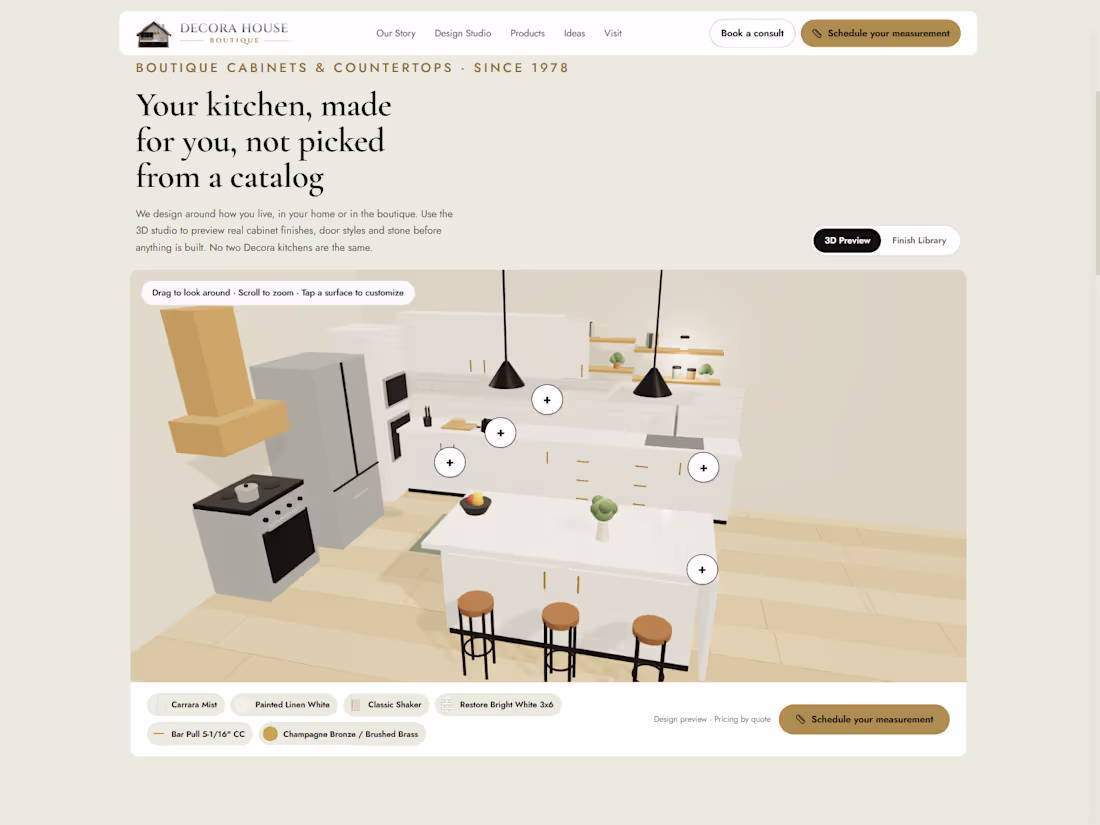 Cover image for Interactive 3D Websites & Product Configurators