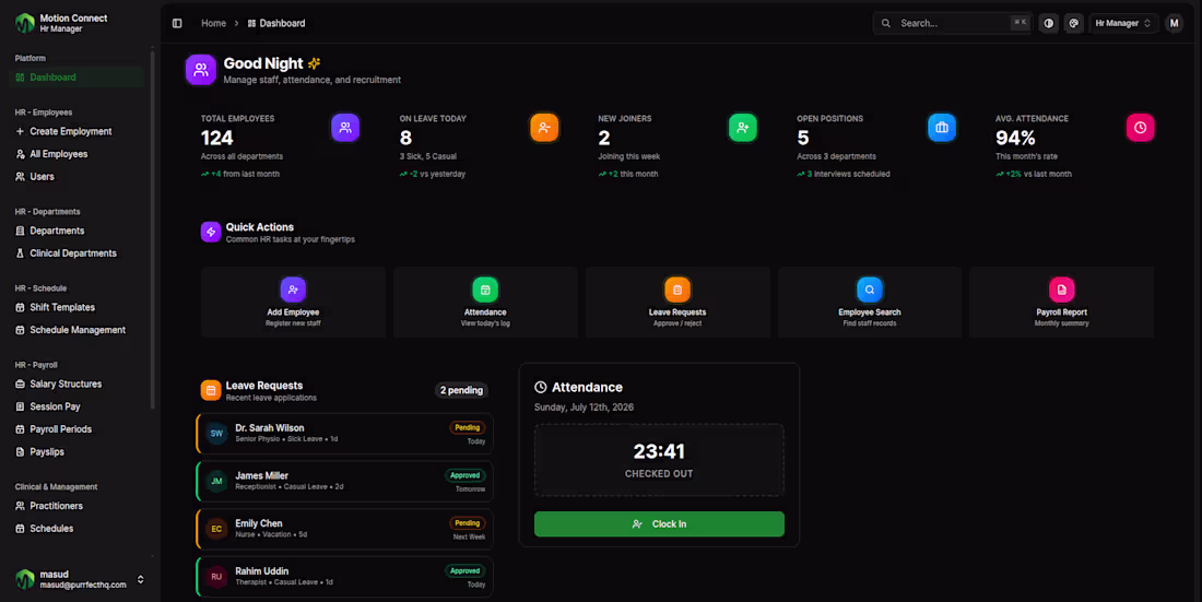 Cover image for Motion Connect – HR Management