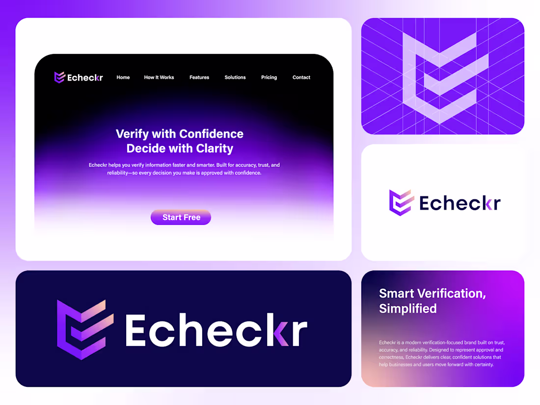 Cover image for Echecker Logo Identity Design
