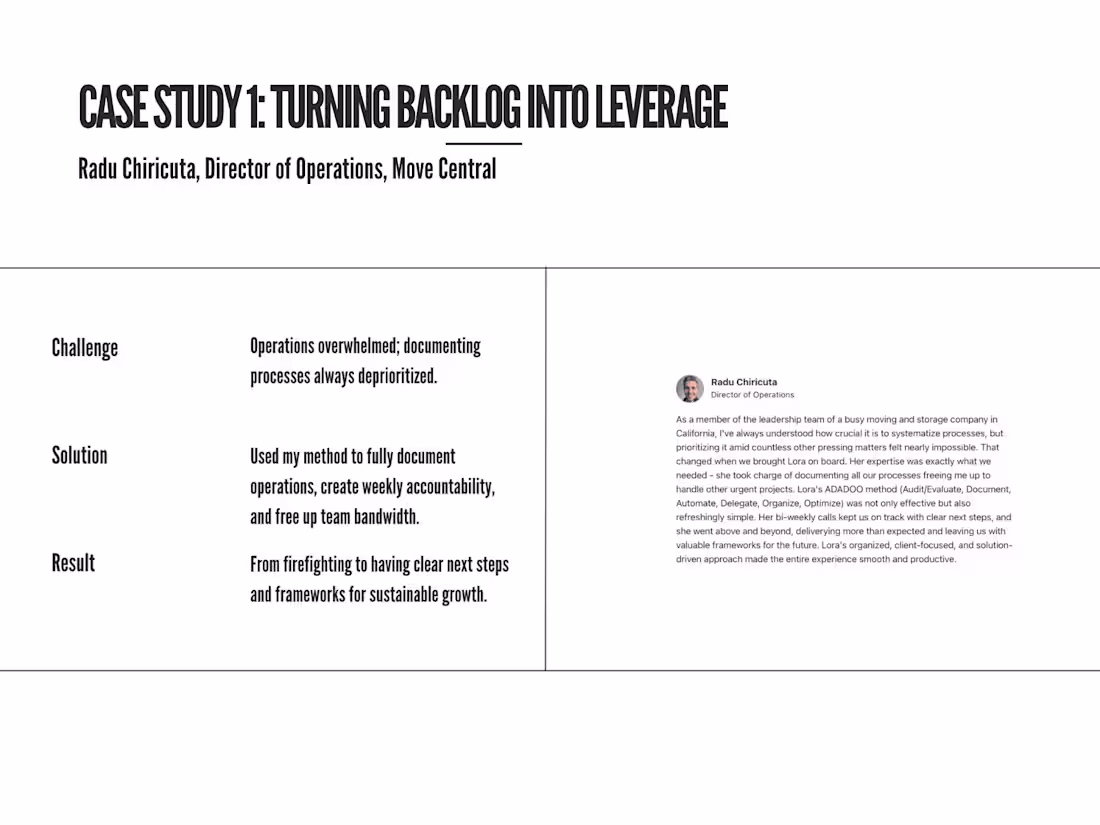 Cover image for Turning Backlog into Leverage for Move Central