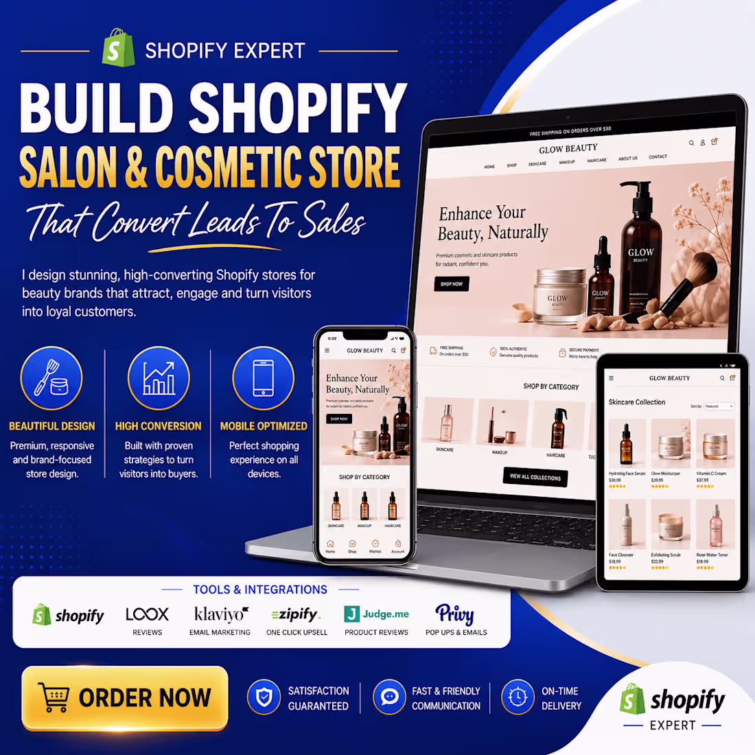 Cover image for Design Shopify Cosmetic & Salon That Convert Leads To Sales