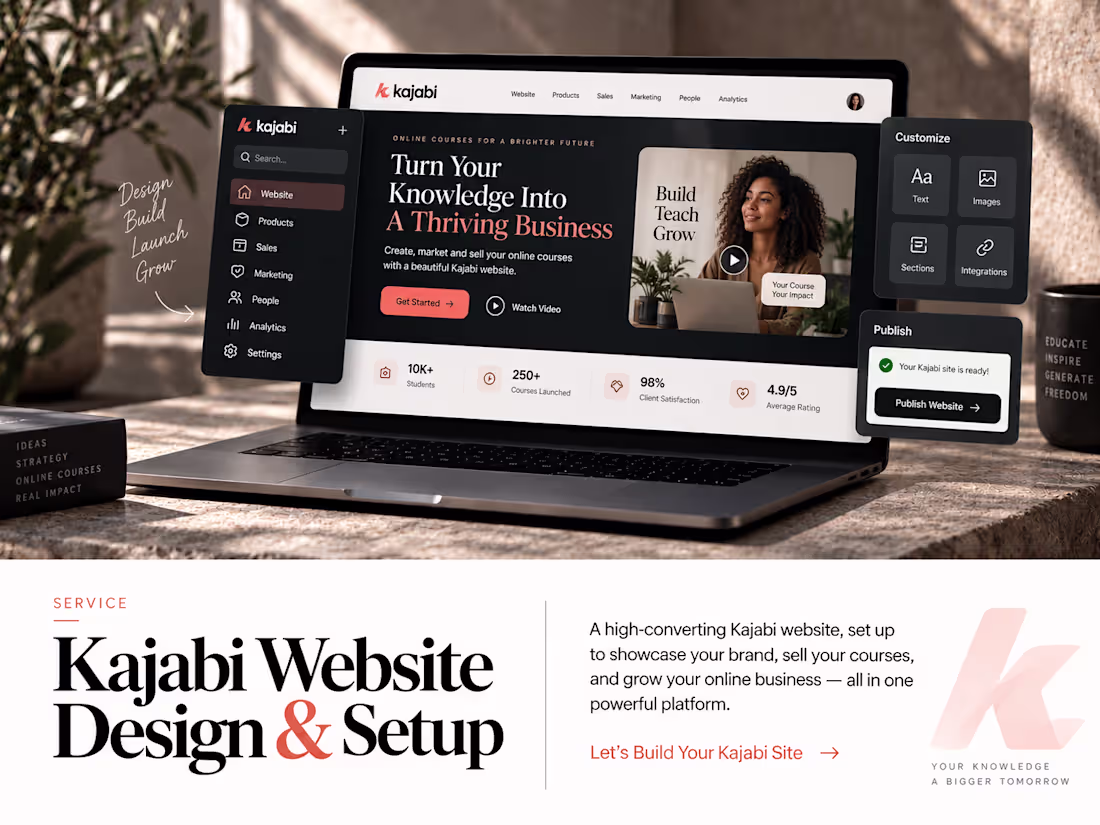 Cover image for Kajabi Website Design & Setup-Conversion-Focused Complete Build