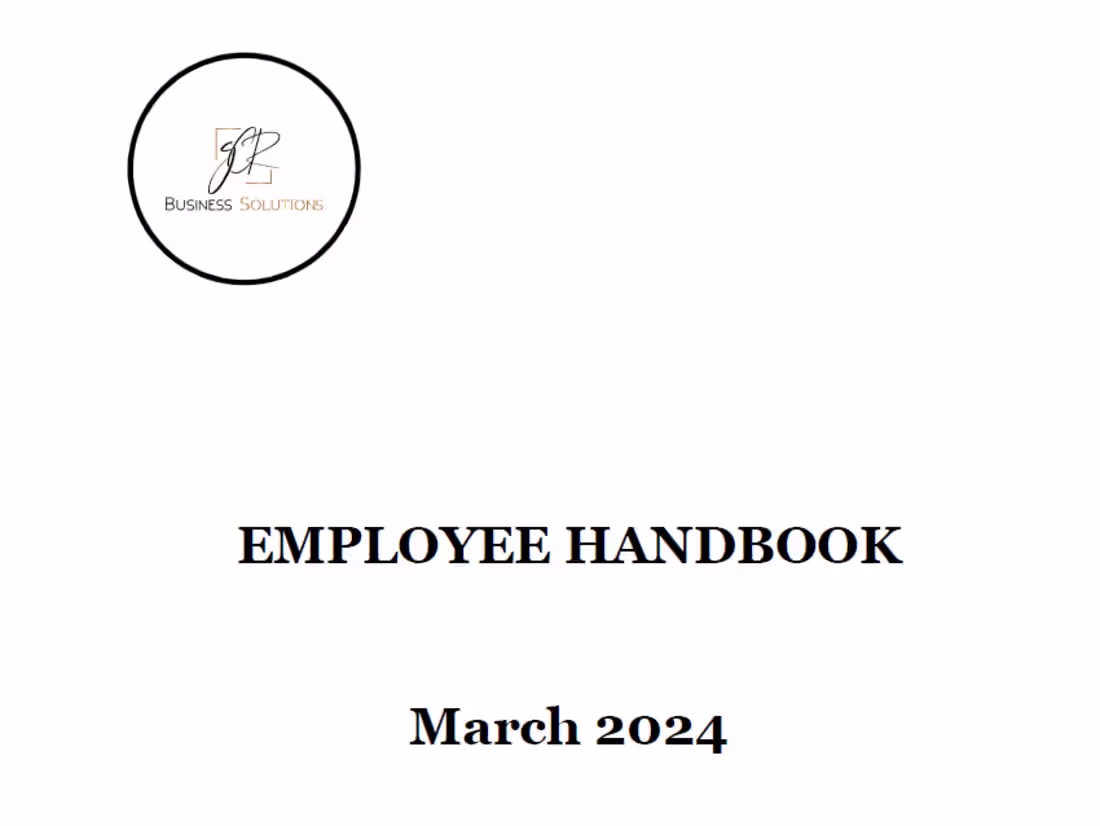 Cover image for Employee Handbook