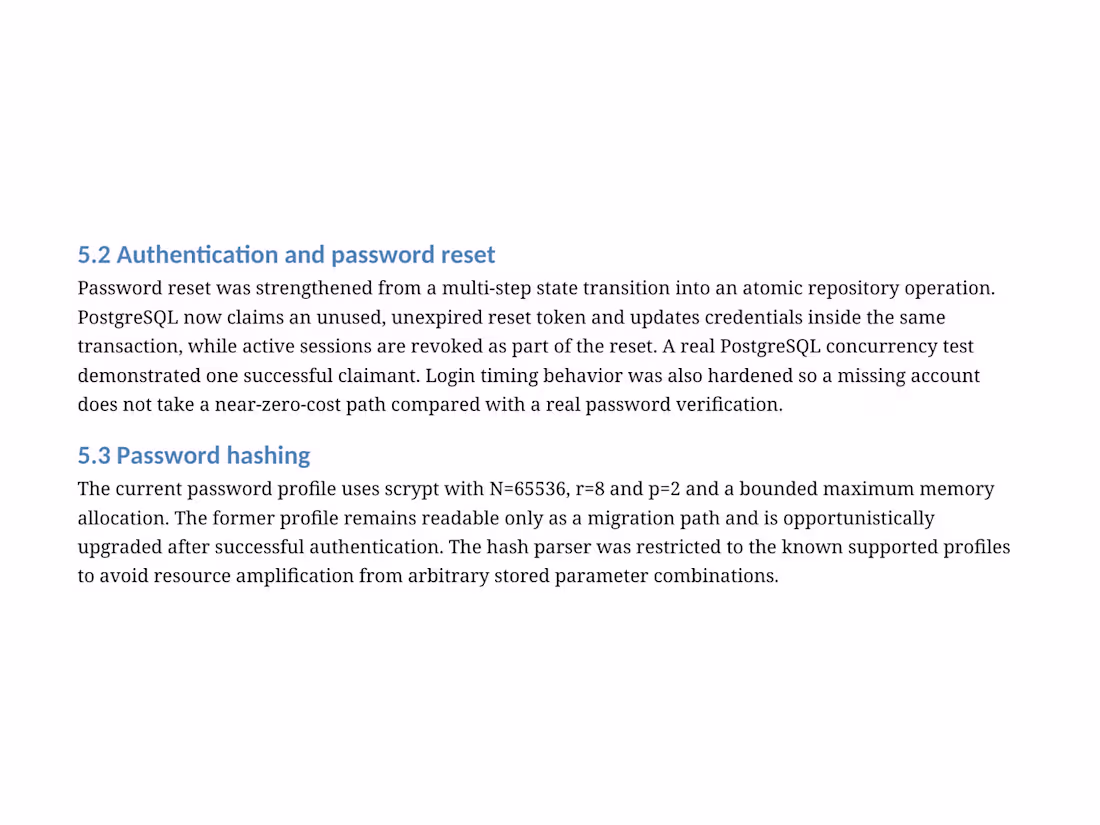 Cover image for Authentication & Password Reset Hardening
Security