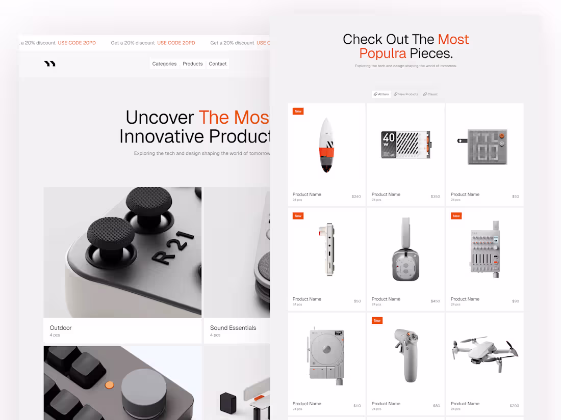 Cover image for Framer E-commerce & Blog Template┃Uncover