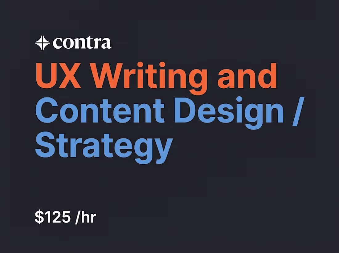 Cover image for UX Writing & Content Design / Strategy
