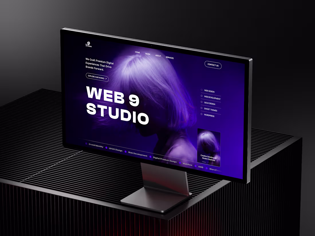 Cover image for Dark Creative Digital Agency Website with Award-Winning UX/UI