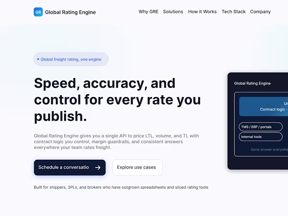 Cover image for Global Rating Engine — Enterprise Website Redesign
