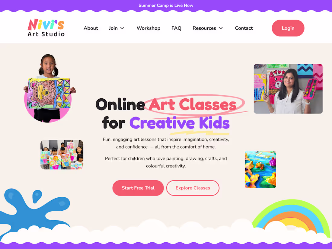 Cover image for Nivi’s Art Studio Website Development