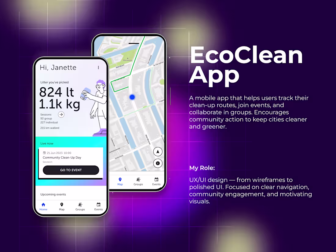 Cover image for EcoClean App Interface Design