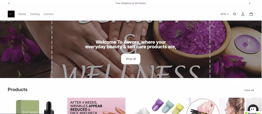 Cover image for Beauty & Wellness eCommerce Store
Built