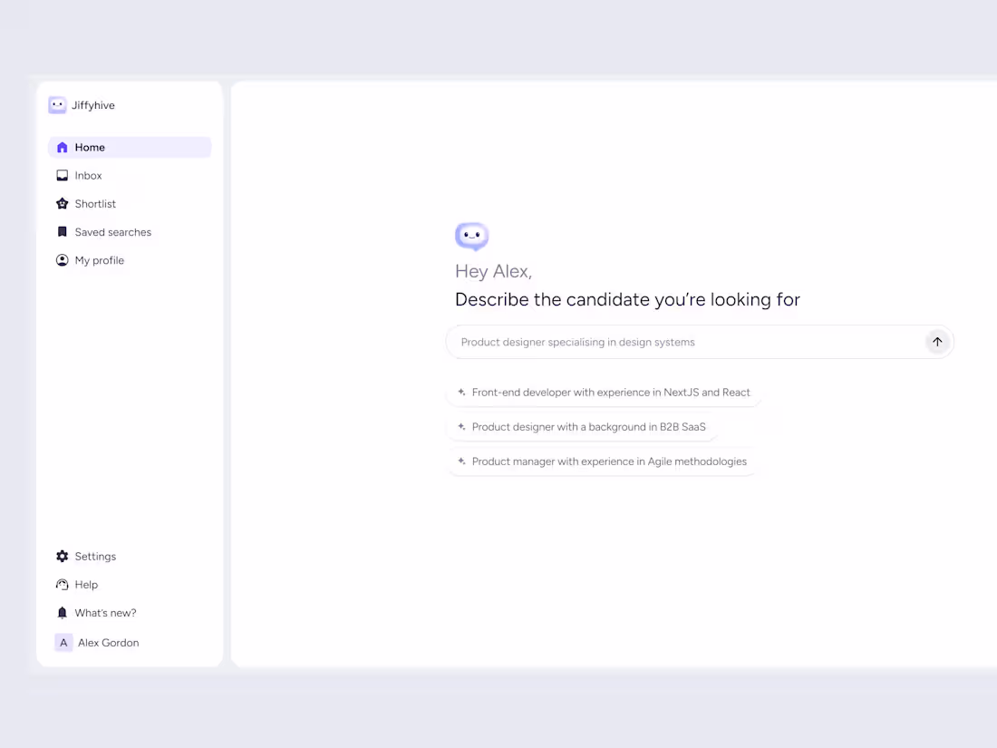 Cover image for Jiffyhive: AI-powered recruiter search