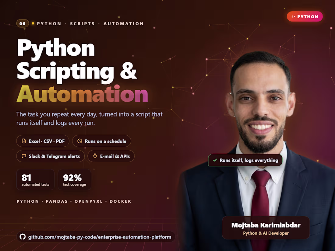 Cover image for Python Scripting & Task Automation