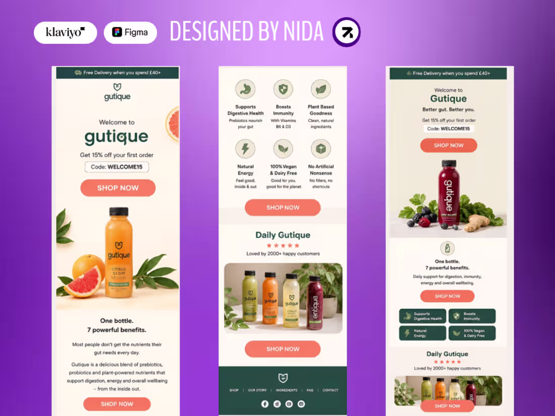 Cover image for Gutique Welcome Email Series (Figma