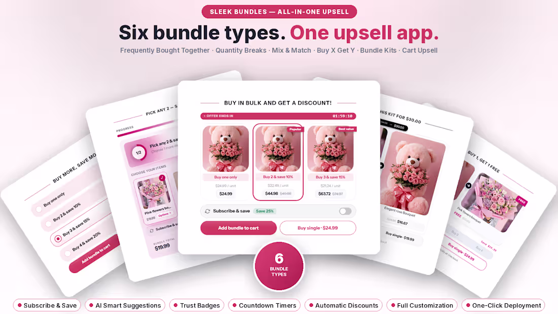 Cover image for Add shopify products bundles, upsells & subscriptions 