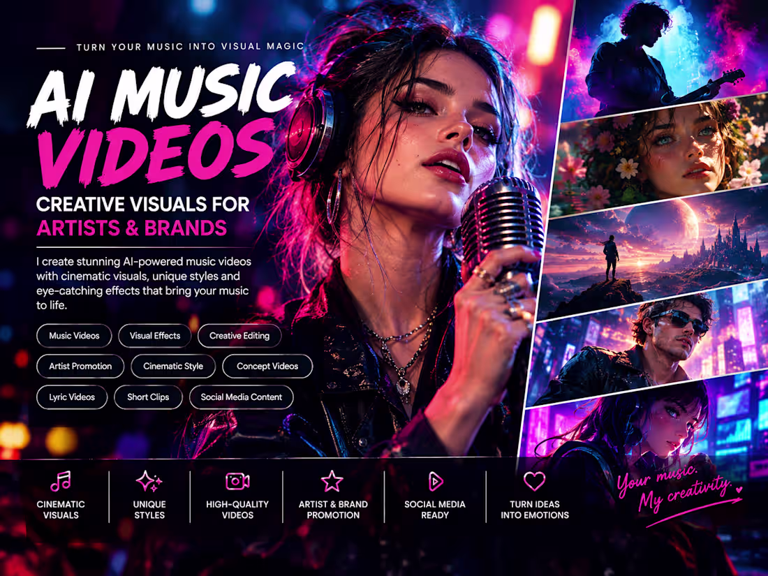 Cover image for AI Music Videos & Creative Visual Production