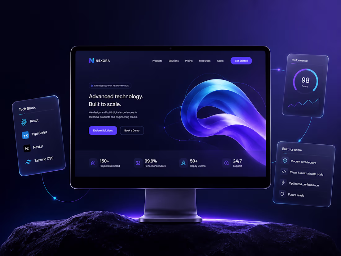 Cover image for Custom React Website for Technical Products