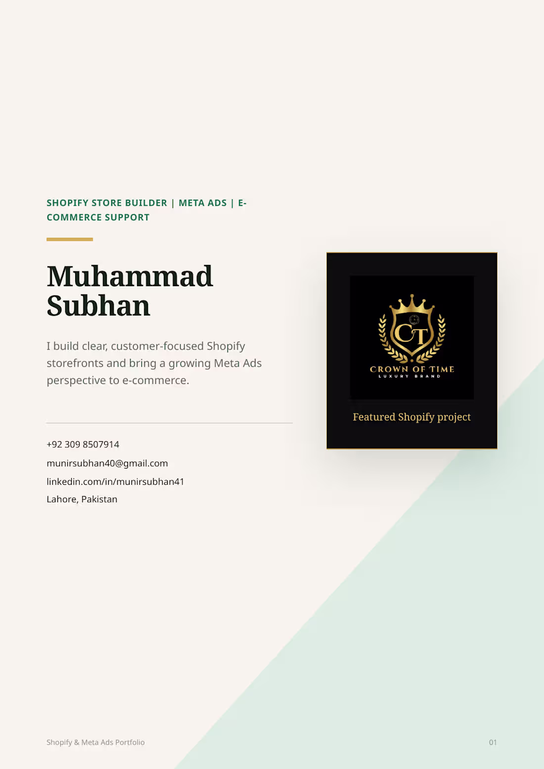 Cover image for Crown of Times — Shopify Store Build (Case Study)