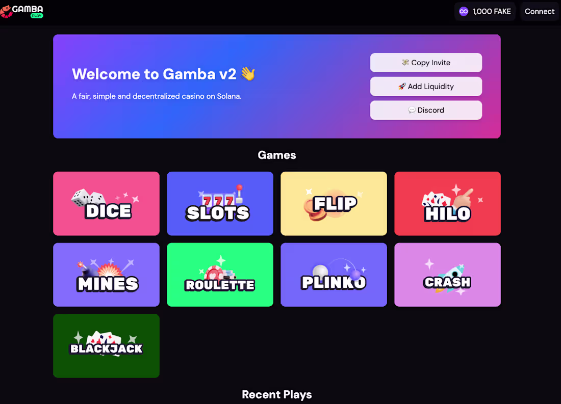 Cover image for Gamba a Web3 Gaming Platform