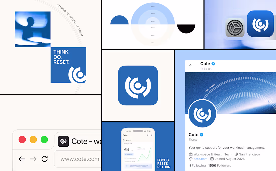 Cover image for Visual Direction for Cote. Keeping it clean and simple.