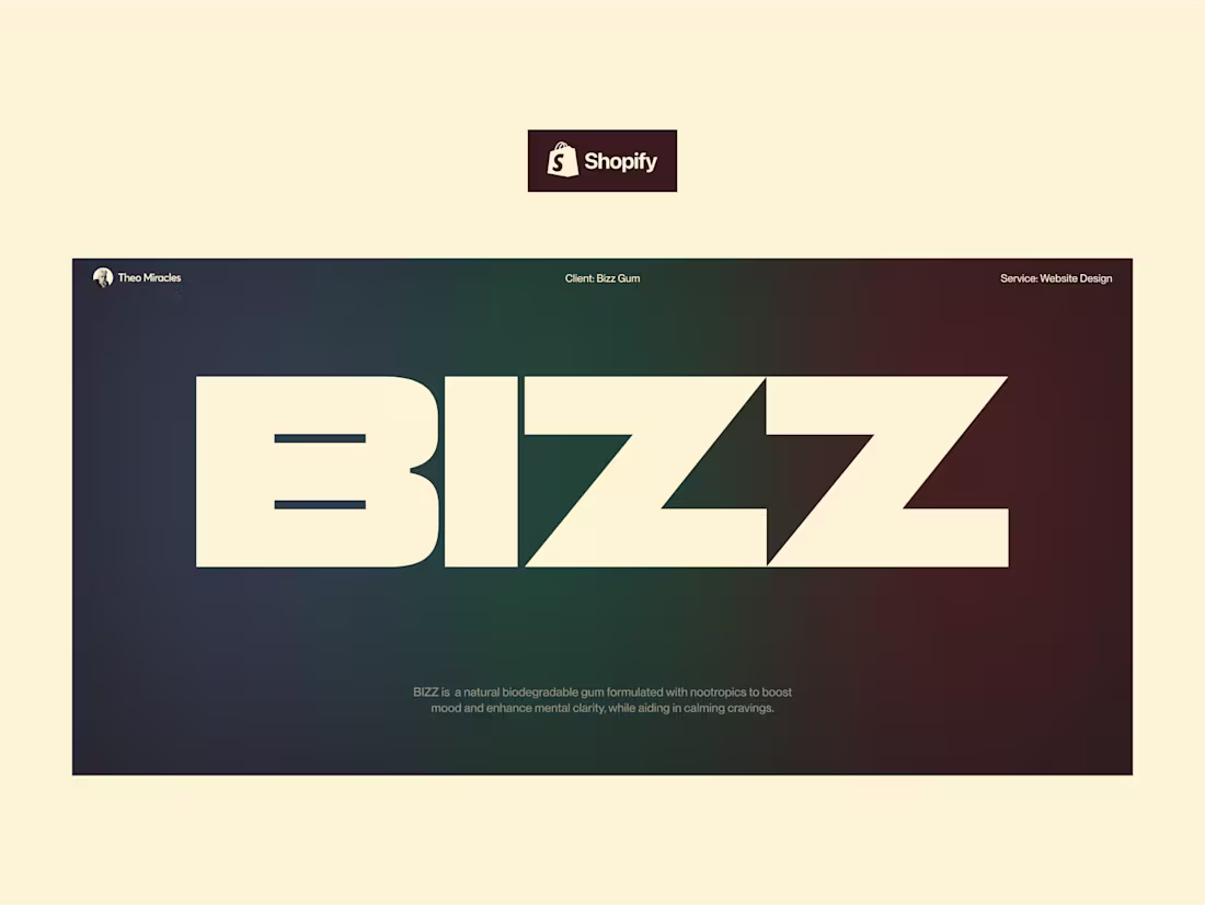 Cover image for BIZZ GUM - Shopify. UX Conversion Optimization