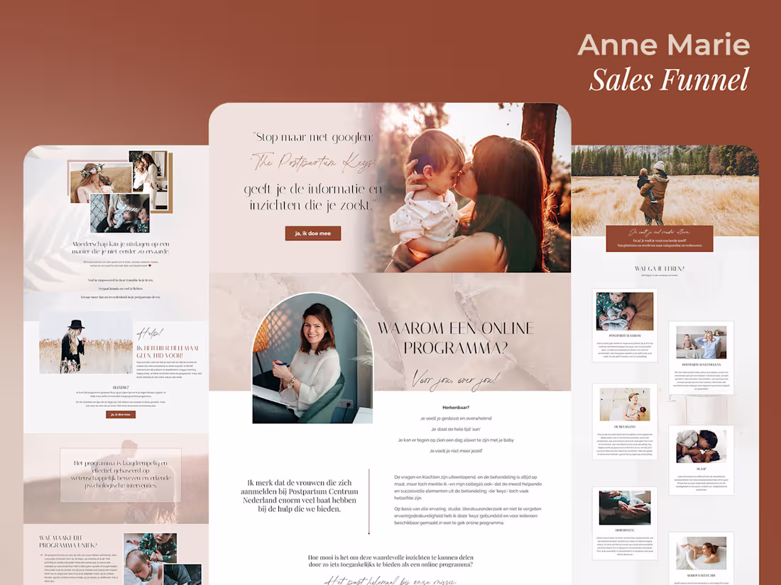 Cover image for Kajabi Sales Page for a Postpartum Support Program
