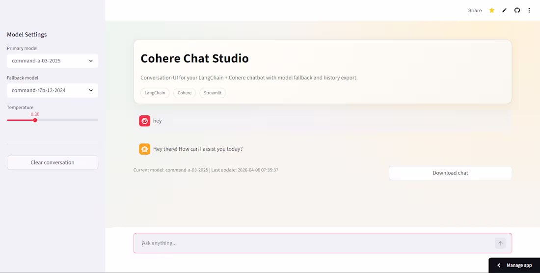 Cover image for :AI-powered chatbot built using Python,