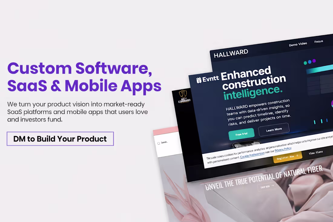 Cover image for Custom Software, SaaS & Mobile Apps