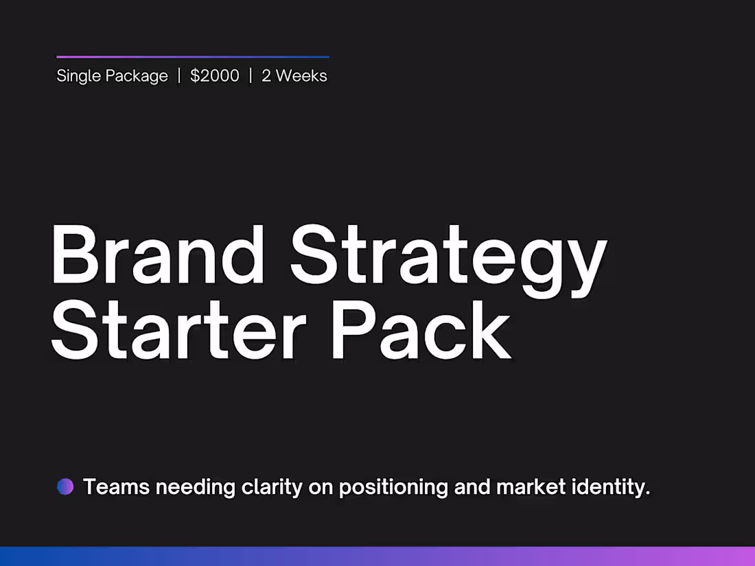 Cover image for Brand Strategy Starter Pack