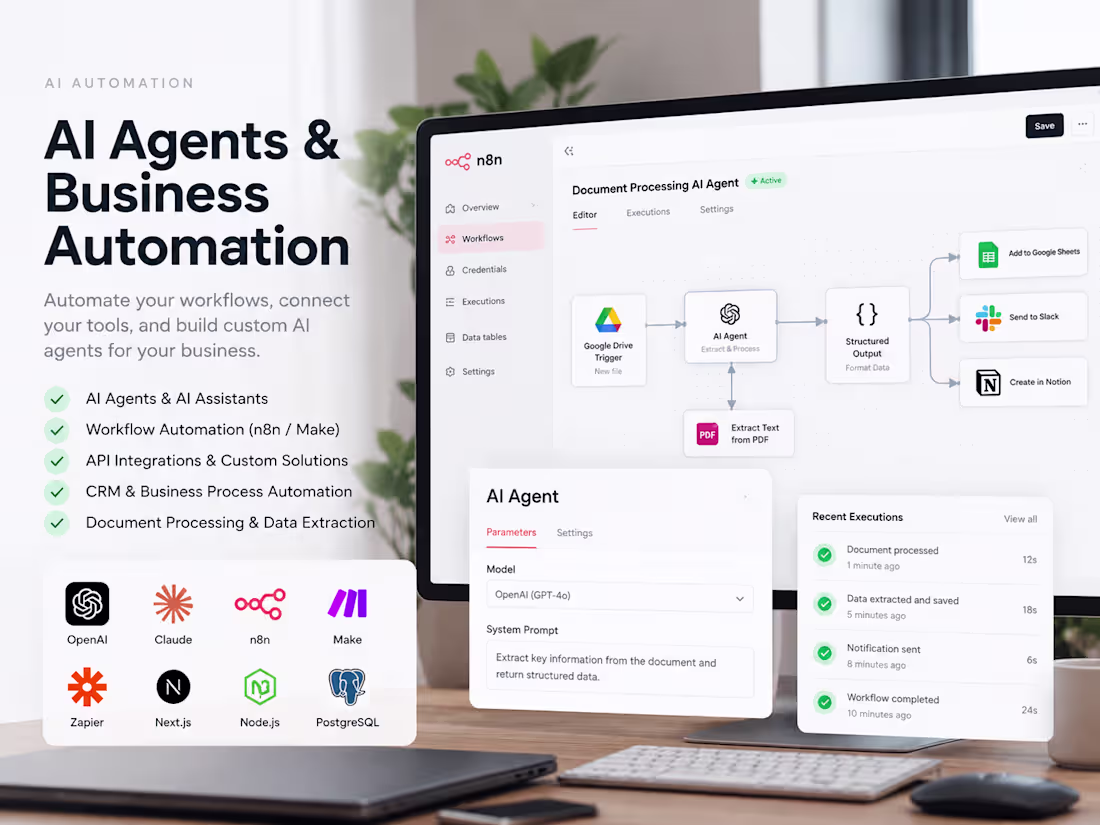 Cover image for AI Agents & Business Workflow Automation