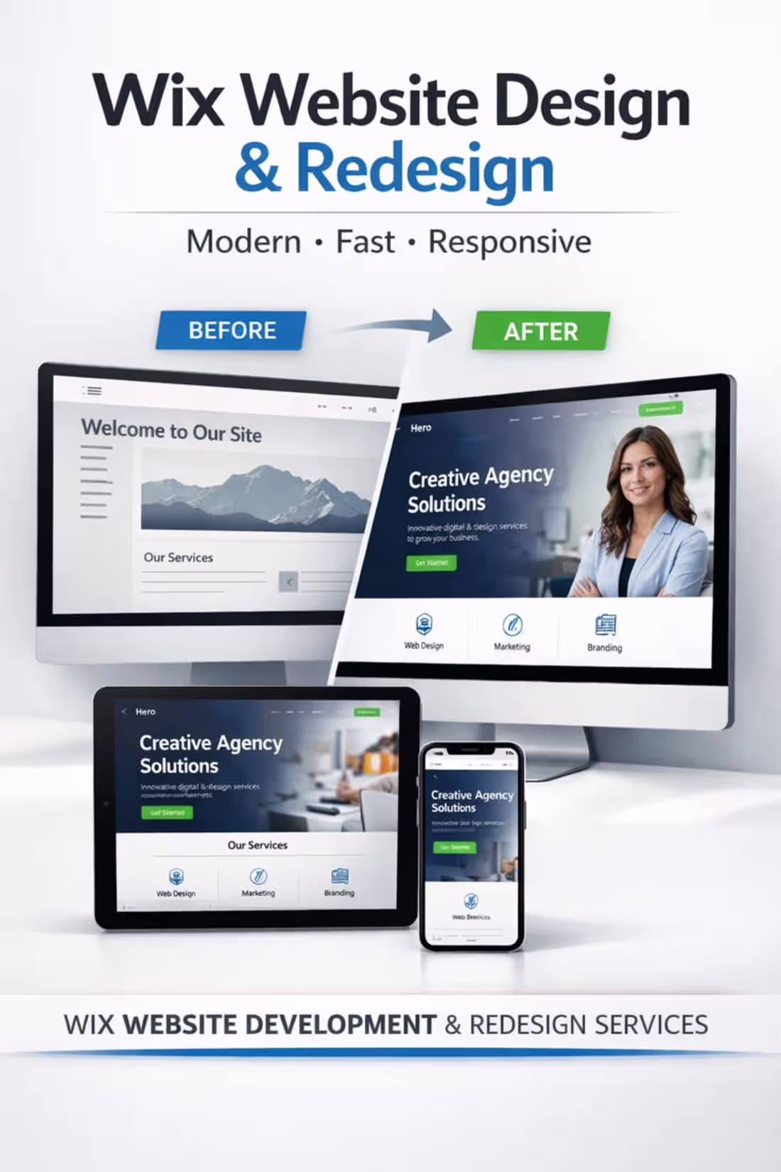Cover image for Wix Website Redesign for Better UX & Performance