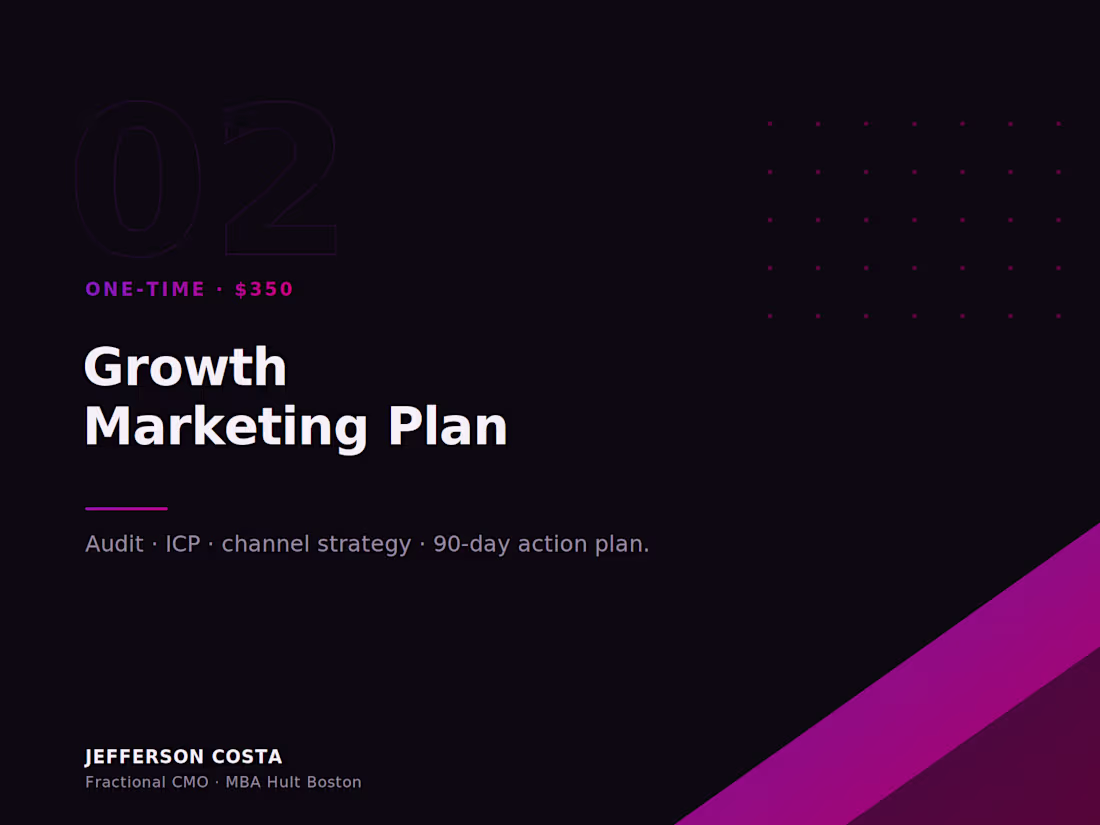 Cover image for Growth Marketing Plan