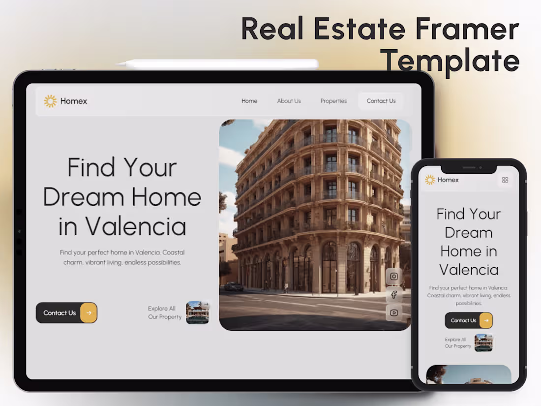 Cover image for HomeX – Modern Real Estate Website Template