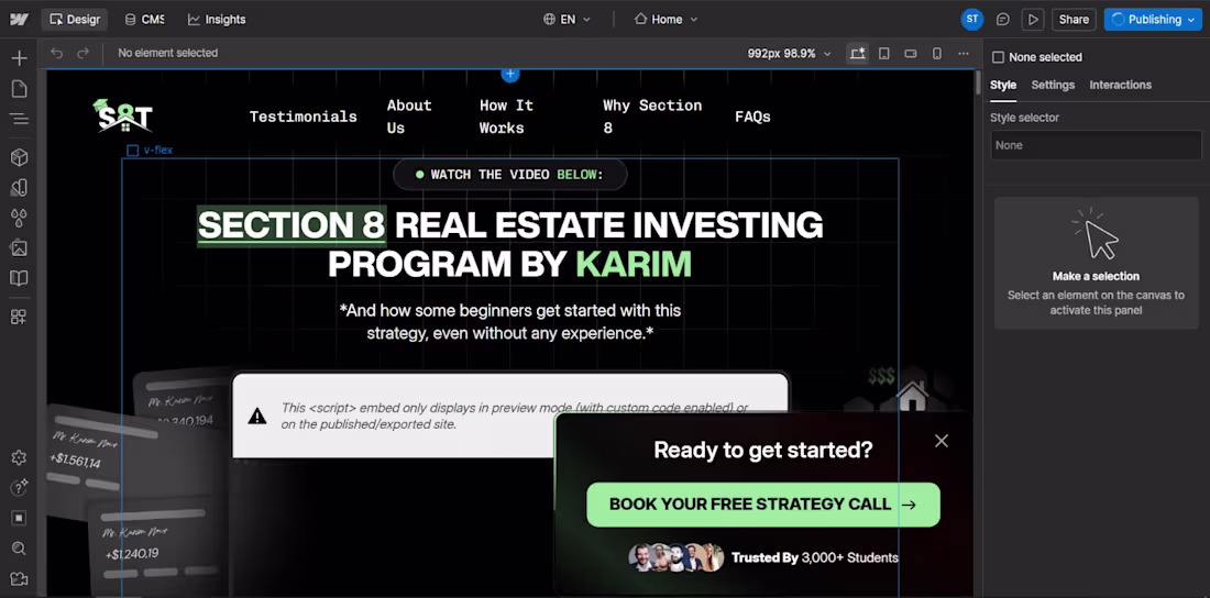 Cover image for Just finished Webflow project for