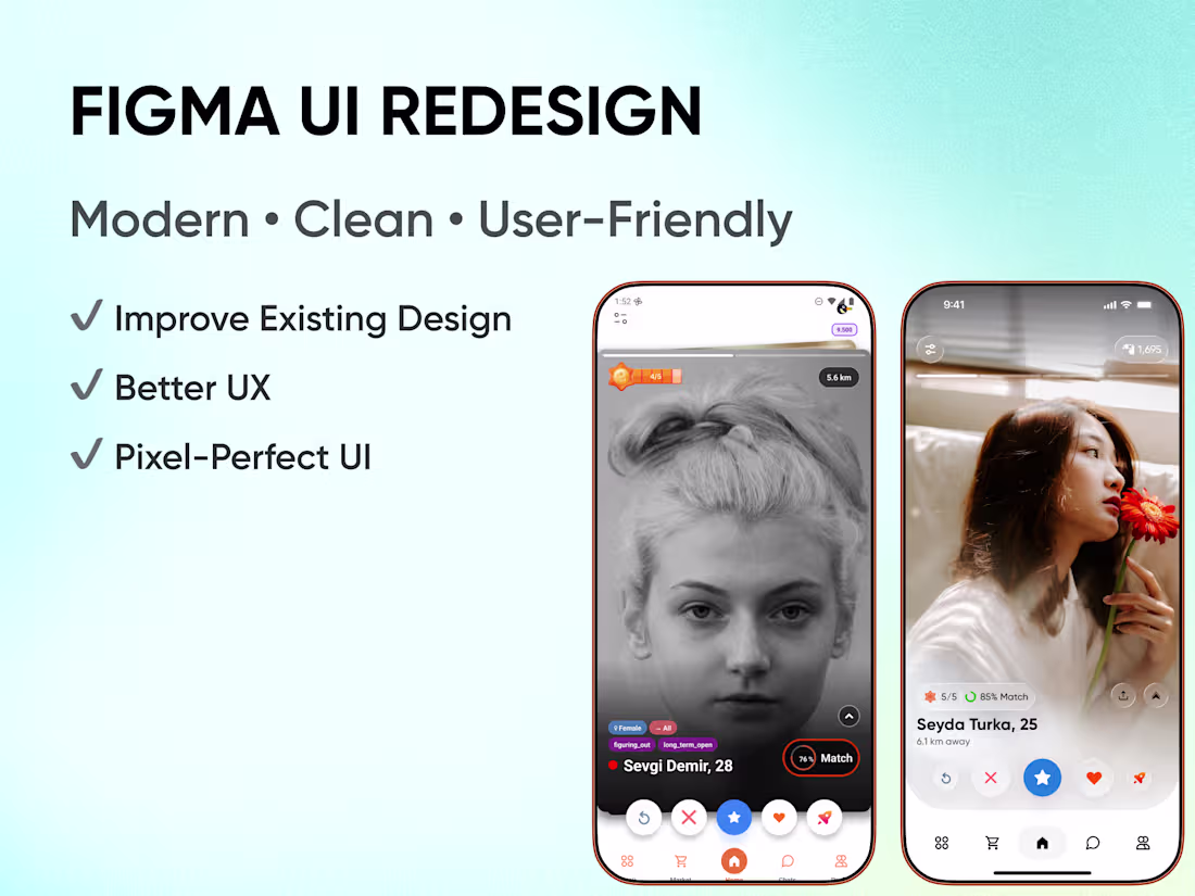 Cover image for Your existing Figma design professionally redesigned & improved