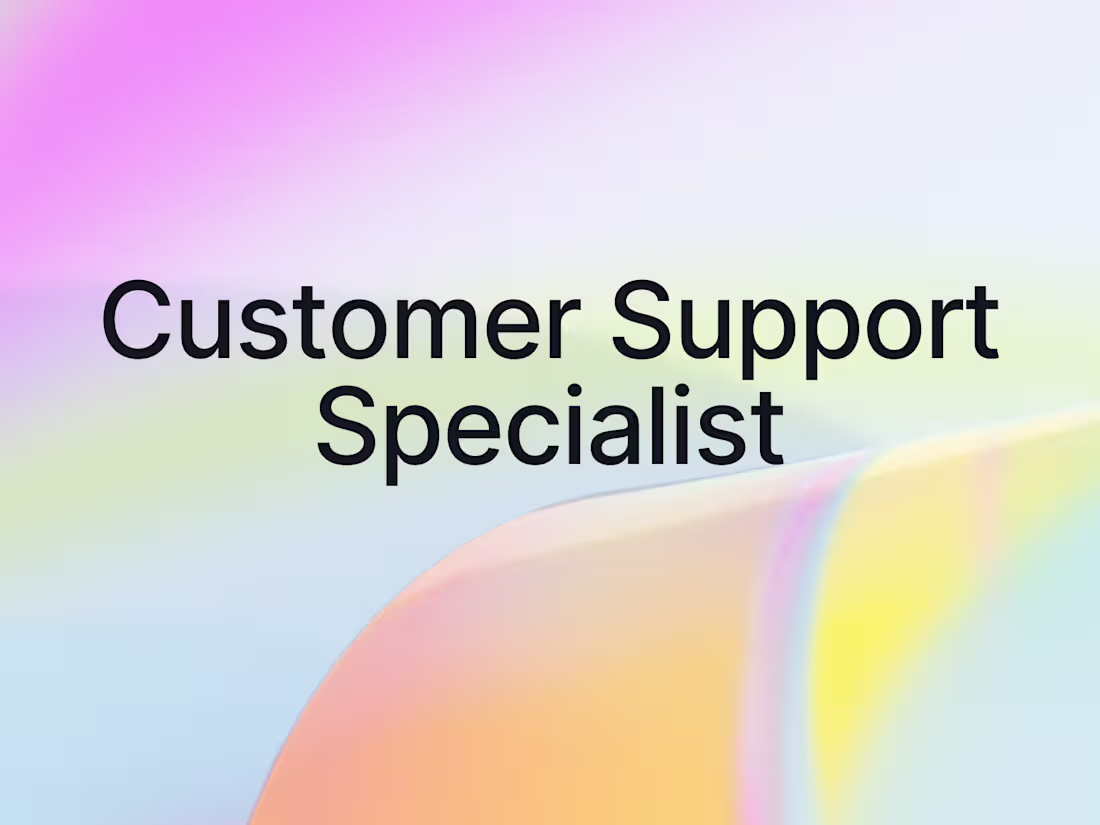 Cover image for Customer Support Specialist