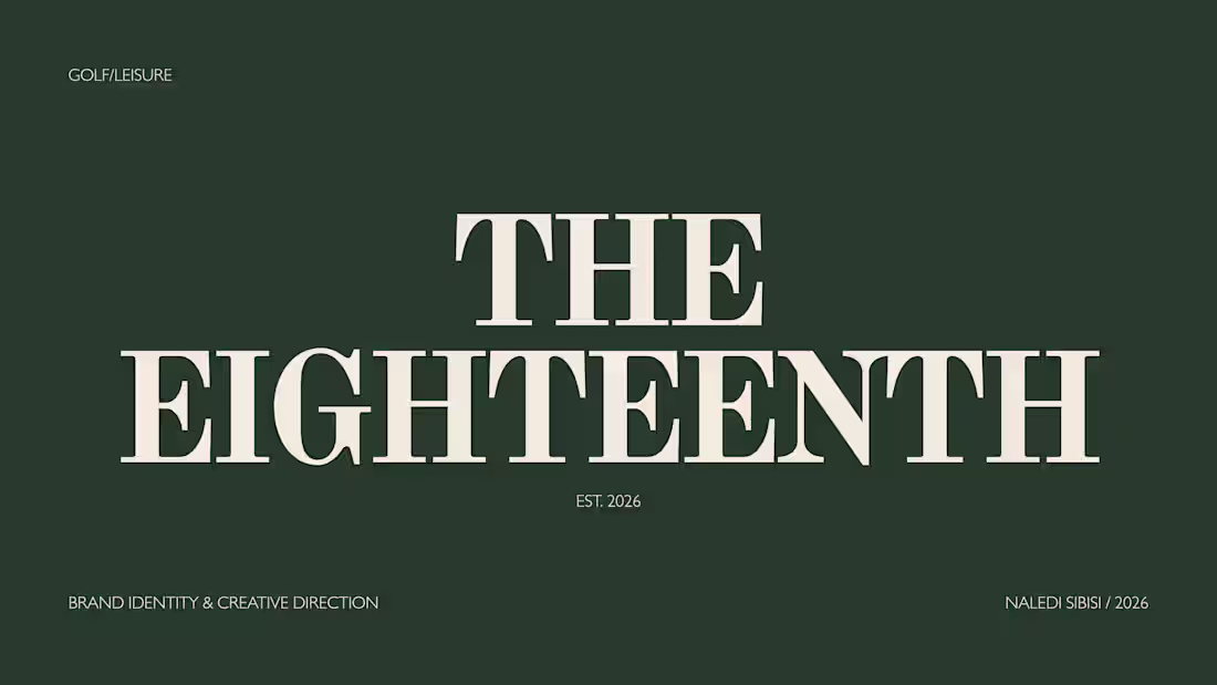 Cover image for THE EIGHTEENTH — Golf & Leisure Brand Identity