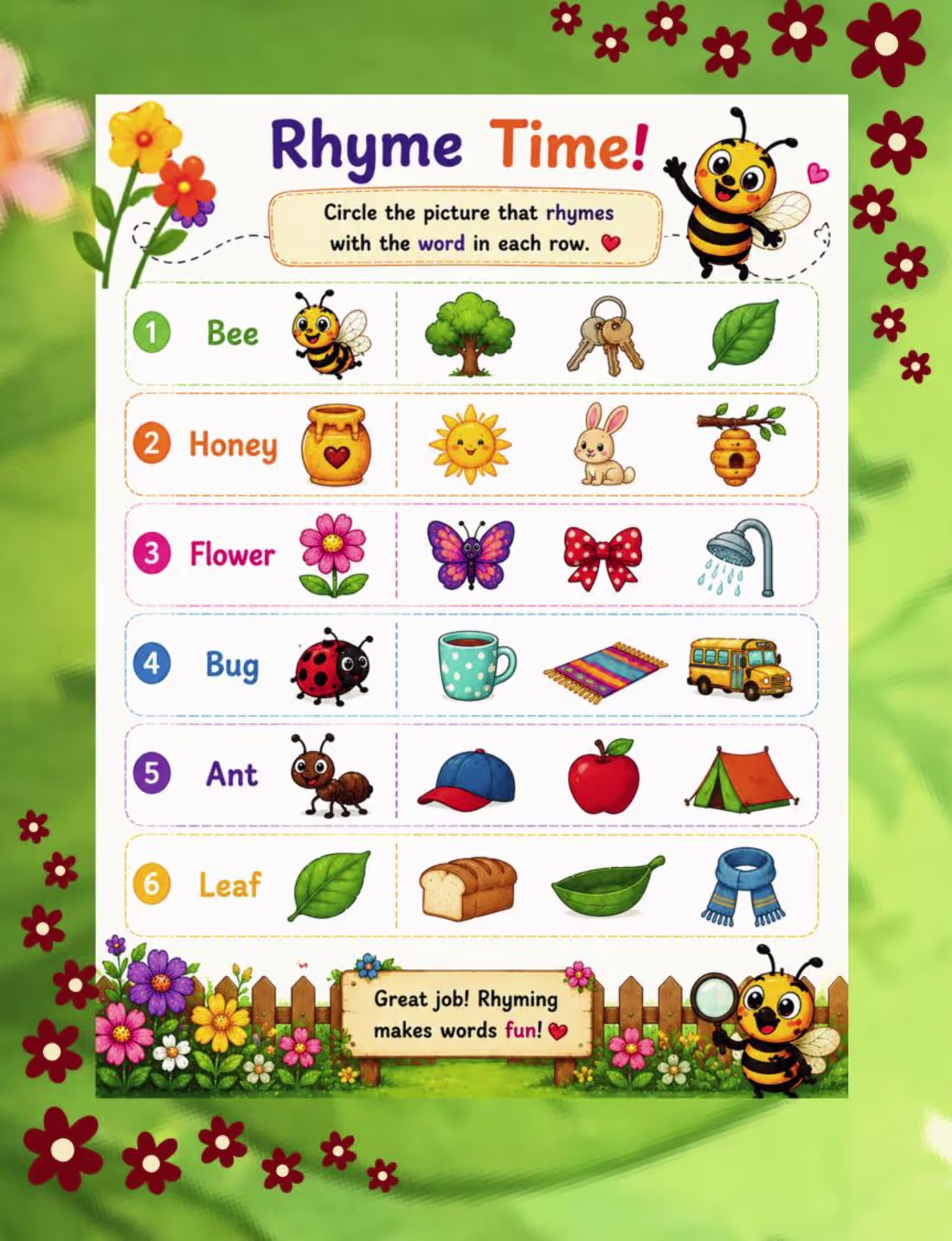 Cover image for Rhyme Time - Activity Page