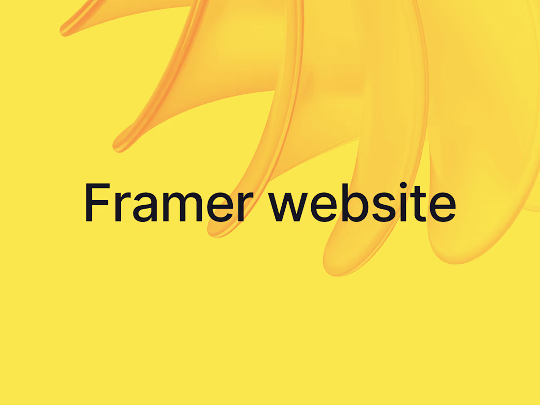 Cover image for Framer Website